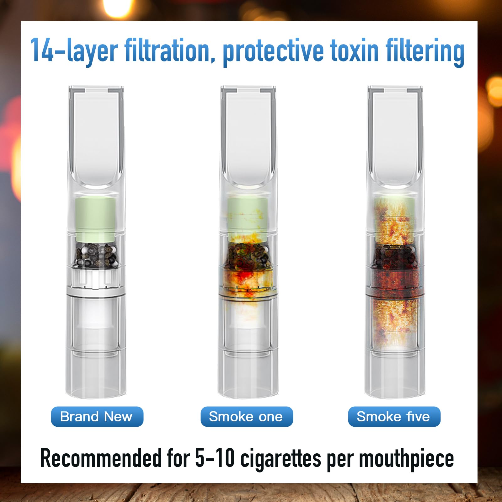 mouthpiece for cigarettes Amazon.com: Premium Discardable 14-Layer Cigarette Filter Mouthpiece -  Comfortable Silicone Soft Filter - Three Sizes, Reduces Tar and Nicotine