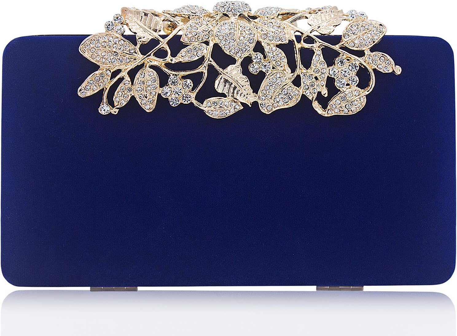 DEXMAY DMwomens Flower Clutches Handbags Blue Size: Medium