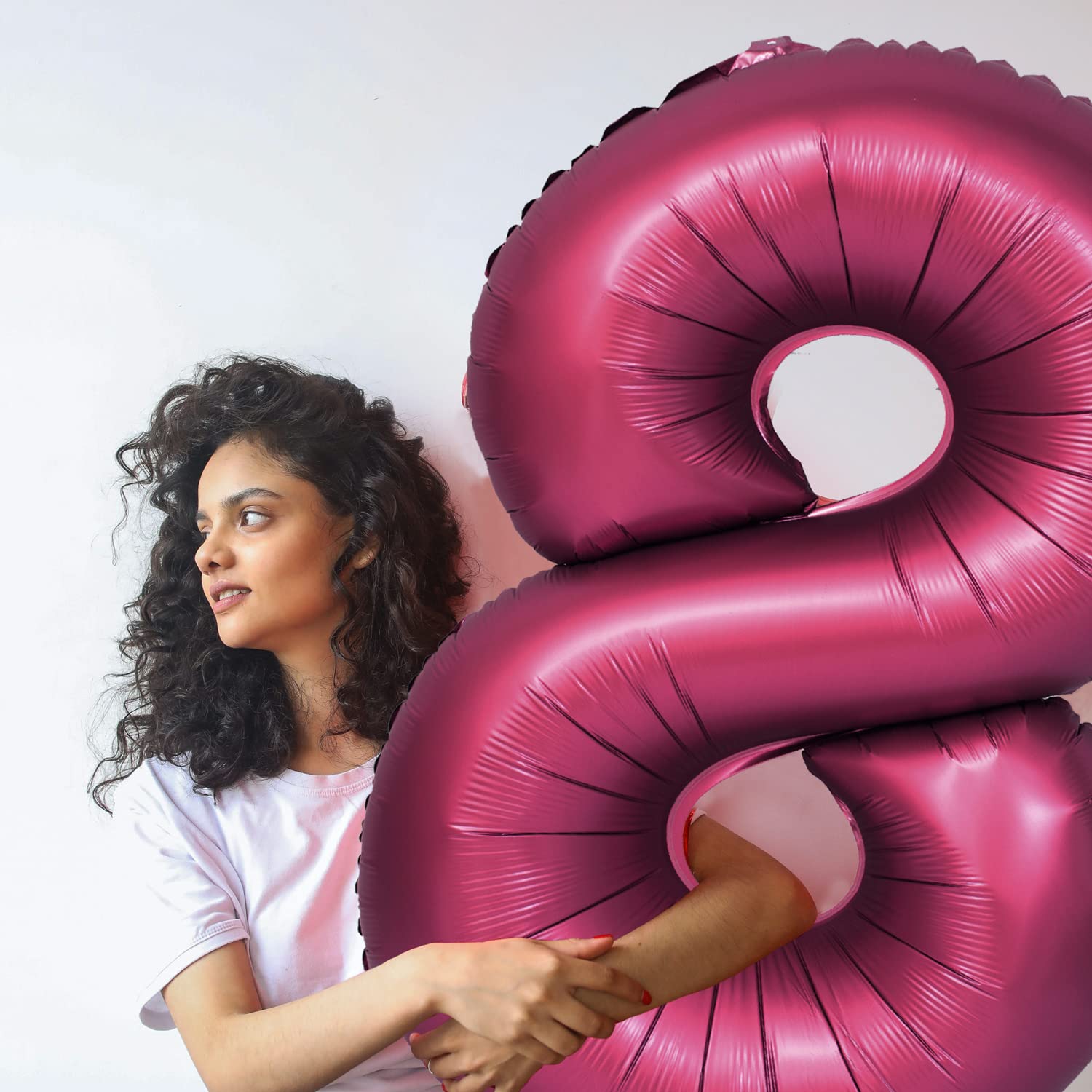 Red 0 balloon 40 Inch Giant Helium Foil Number 0 to 9 Red Balloon Birthday Wedding Party Digital Decorations (Number 0) — view 137