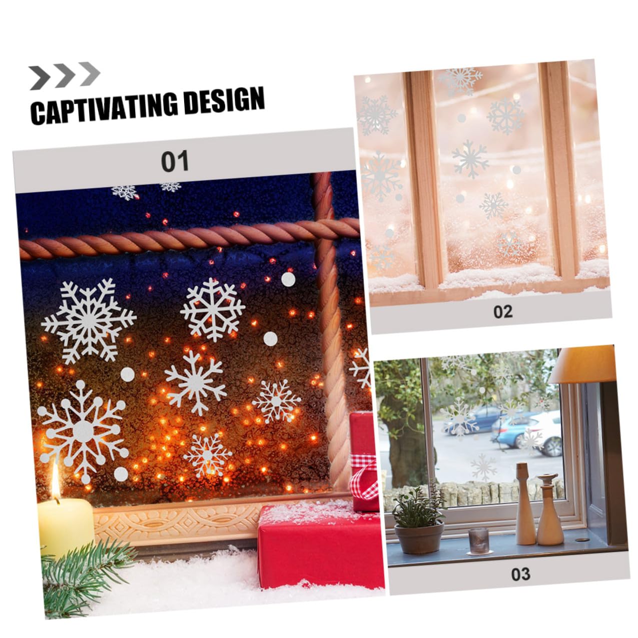 Pegatinas Navideñas para Ventanas de Copos de Nieve Purpurina Plateada 5 Láminas Adhesivas Decorativas para Puertas y Cristales Decoración Festiva para Navidad
