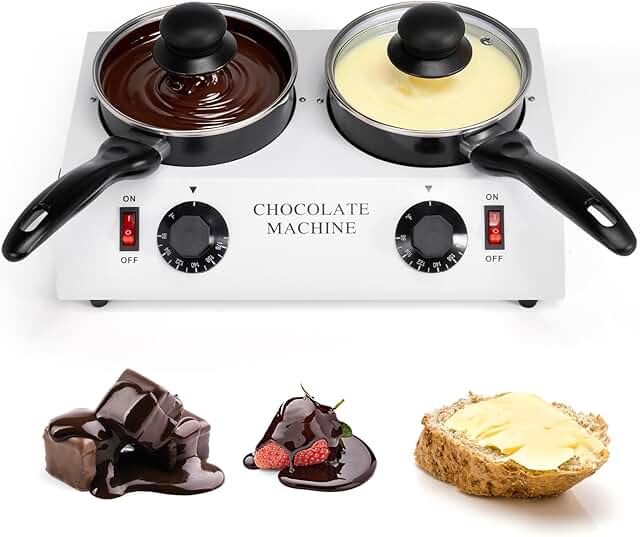Dyna-Living Chocolate Melting Pot Dual Chocolate Tempering Machine for M...