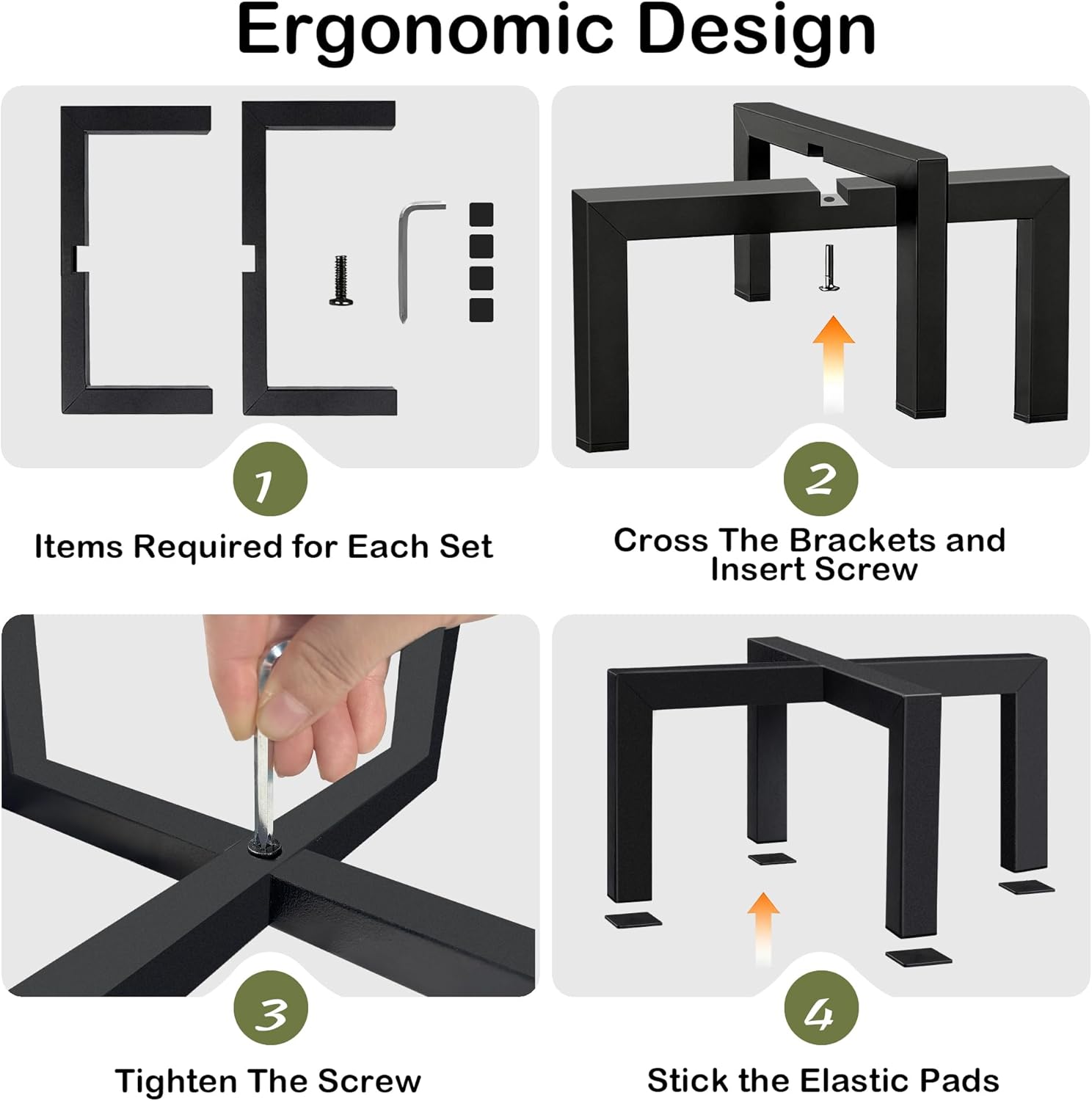 2 Pack 14" Metal Plant Stand Indoor Outdoor，Heavy Duty Plant Stools Indoor, Mid Century Modern Planter Holders, Low Short Plant Pot Stands, Black, Fit 10"-14" Pot