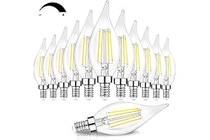 TOBUSA Dimmable E12 Candelabra LED Bulbs - 60 Watt LED Candelabra Bulbs Daylight