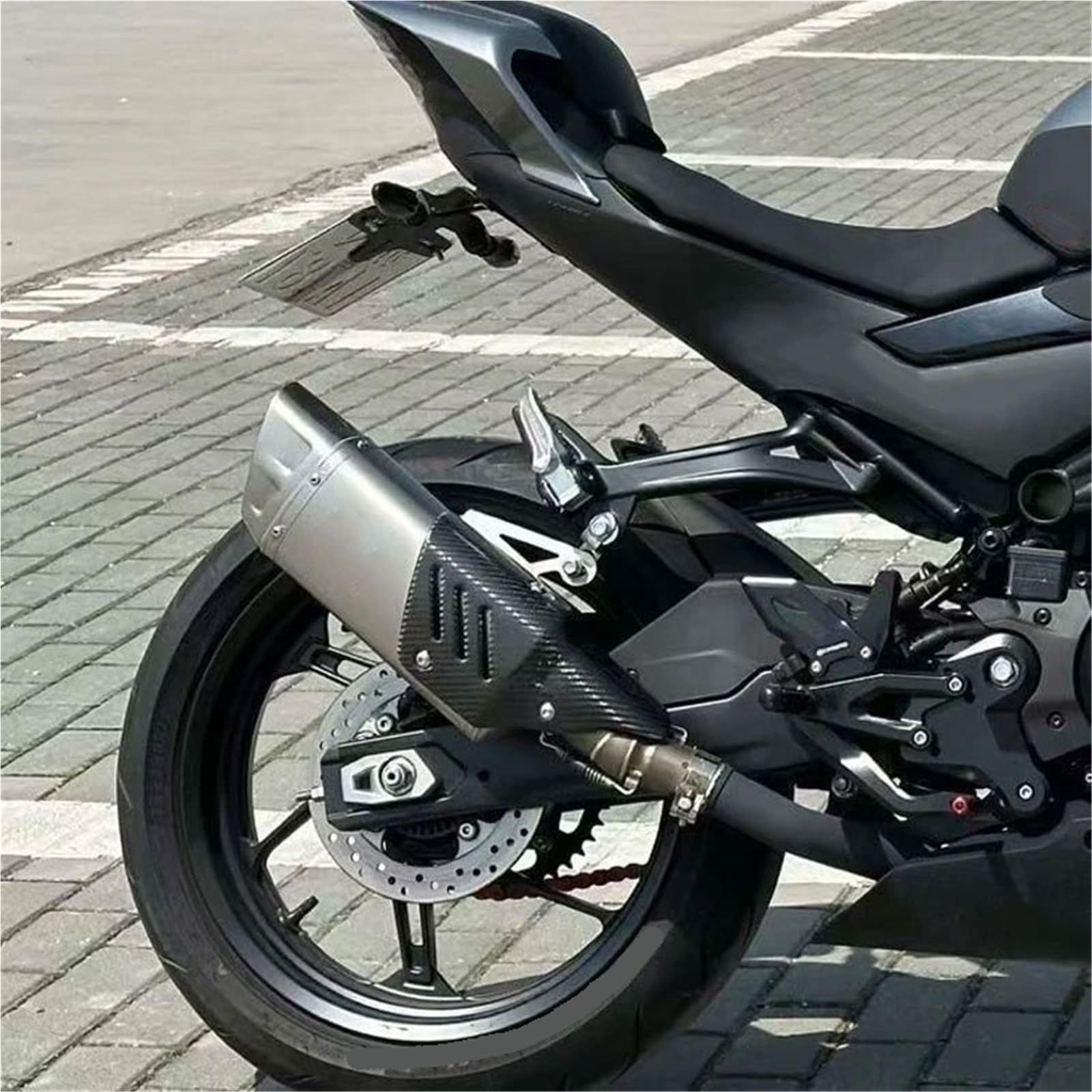 Cubierta Motor Motocicleta Cubierta Protectora de Calor de Escape Universal para Z800 y Z900, Cubierta de Tubo, Cubierta Protectora de Calor, Cubierta antiescaldaduras.