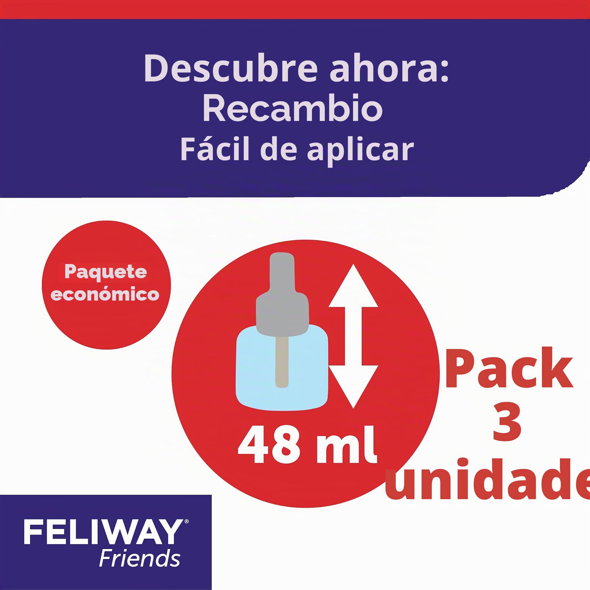 Feliway D89440L Friends - Pack Ahorro de 3 x 30 días, 144 ml