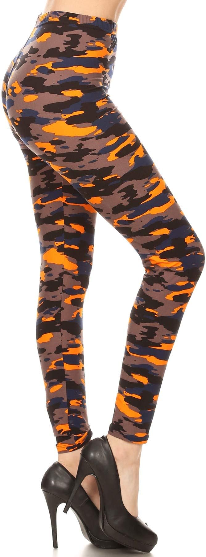 Leggings Depot womens Solid Leggings With 3 Inch Waistband Leggings