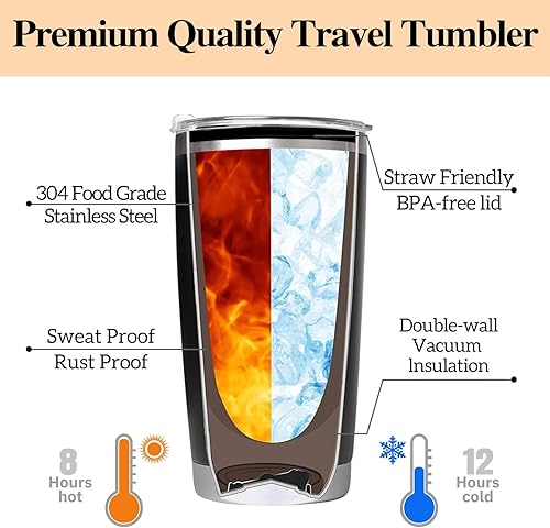 Miniatura 4 de Enterprise - Vaso de café personalizado con imagen, texto, nombre, logotipo, foto personalizada, vaso de acero inoxidable de 20 onzas con tapa y