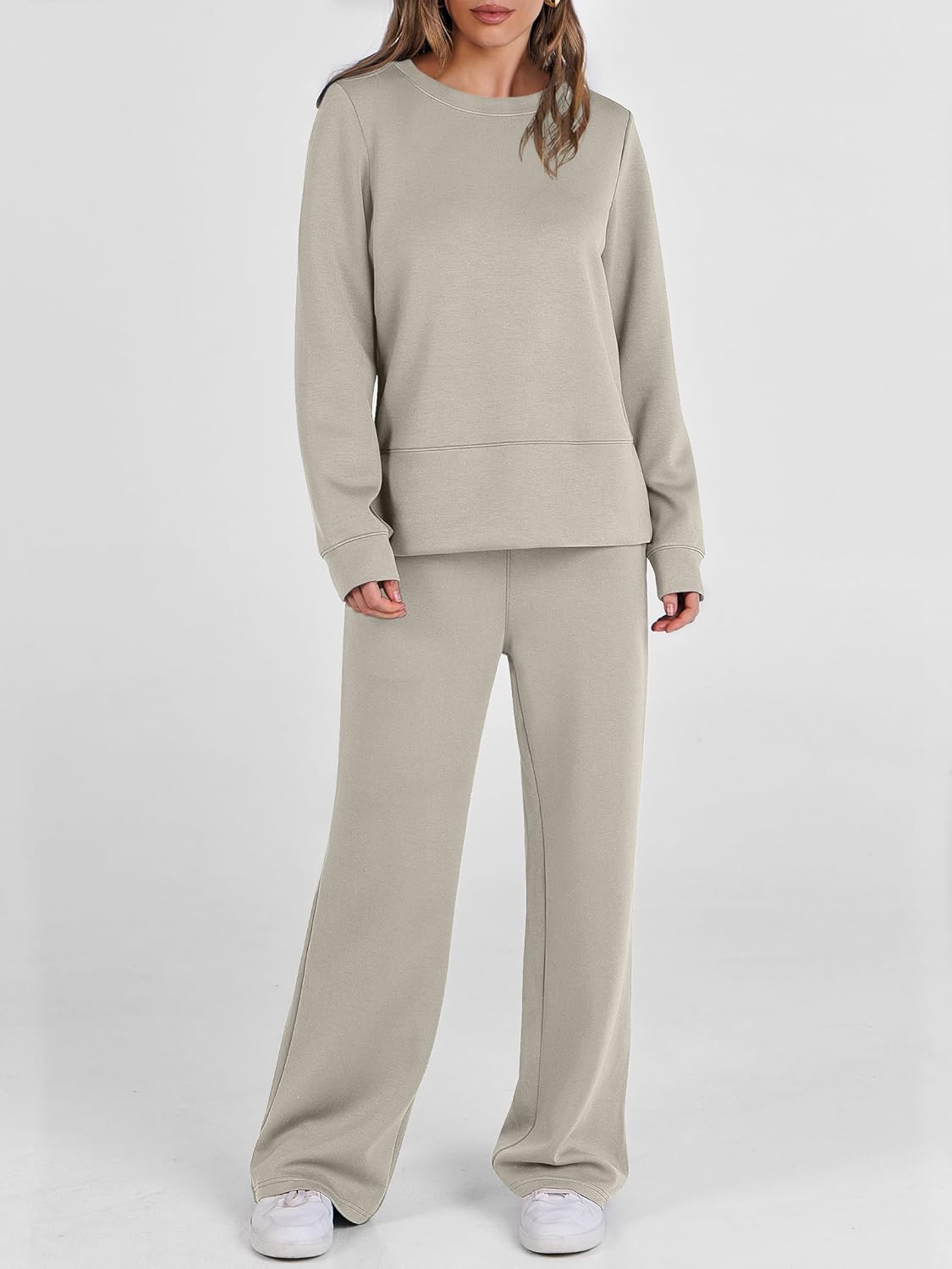 ANRABESS Women's 2 Piece Lounge Sets Casual Travel Outfits Wide Leg Tracksuit Sweatsuits Matching Set 2026 Fall Clothes - Image 7