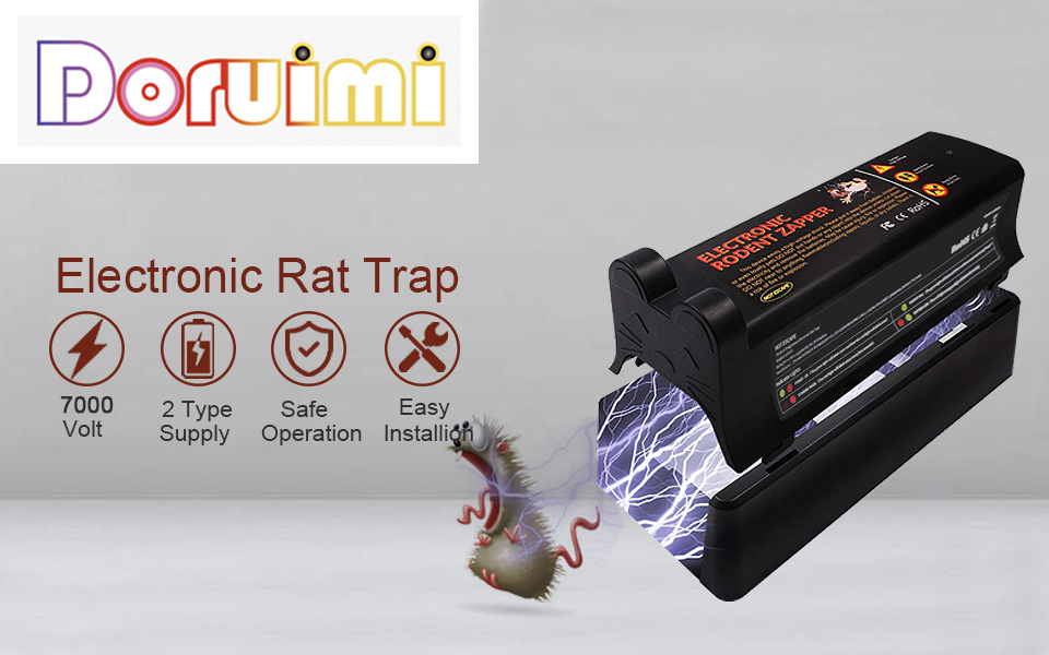 Rat Traps Indoor For Home Victor Electronic Mouse & Rat Trap - 7000V Humane Pest Killer, Indoor/Outdoor, Battery/US Plug, Child & Pet Safe Electric Mouse Killer - Foto 6
