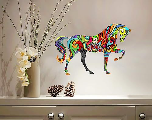 Miniatura 3 de GSS Designs - Plantilla de decoración de pared de caballo, plantilla de caballo de mandala (12 x 16 pulgadas), plantilla de pintura cortada con