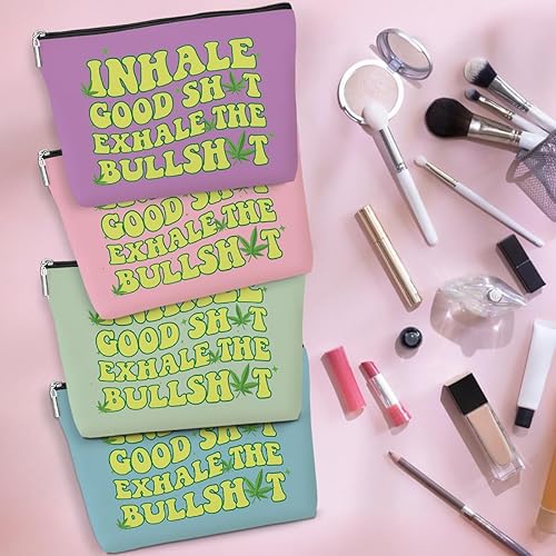 Miniatura 9 de Divertida bolsa de maquillaje de hierbas, accesorios para malas hierbas, decoración de hojas verdes, regalo para amantes de la hierba, humor,