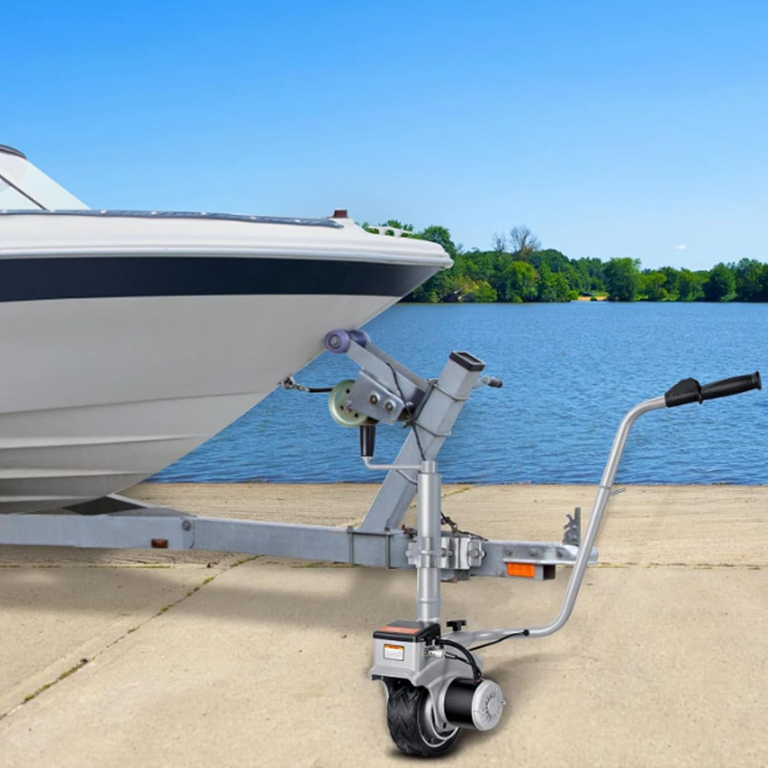 Electric Trailer Mover, Motorised Dolly for 5000lbs Capacity, 350W 12V Motor, 22 FT/min Speed, Ideal for Camper and Caravan Trailers