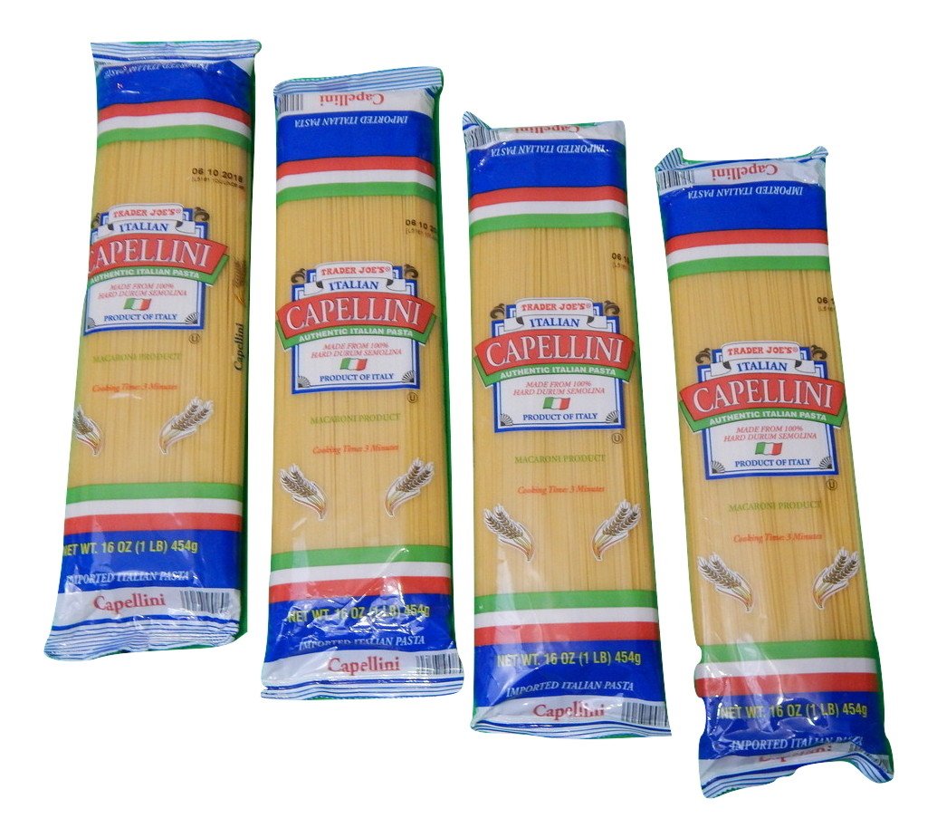 aenna Authentic Imported Italian Capellini Pasta, 1Lb Bag