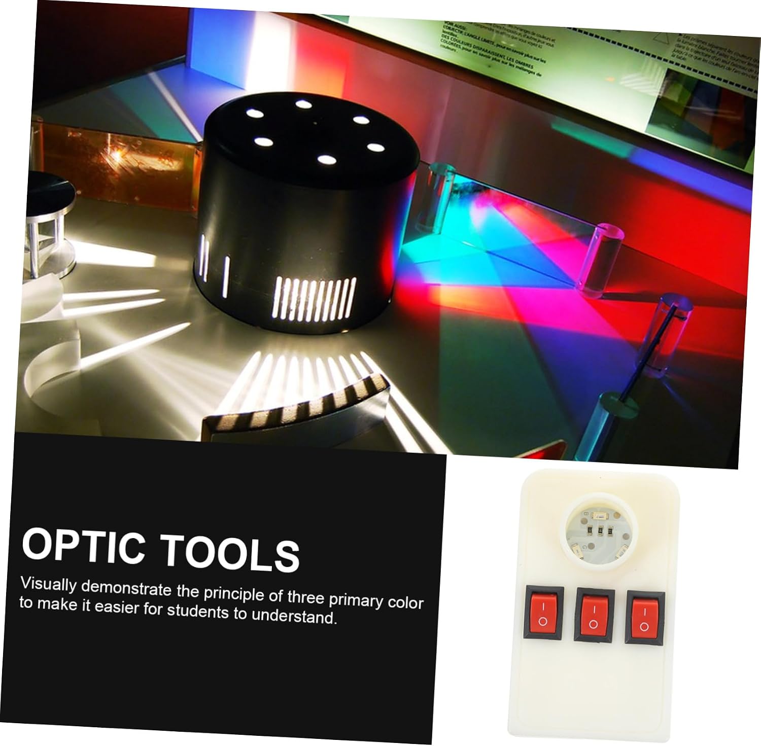 Three Primary Light Sources Optics Experiment Kit Prism Optic Soft Light Bulbs Physics Classroom Teaching Instruments Style