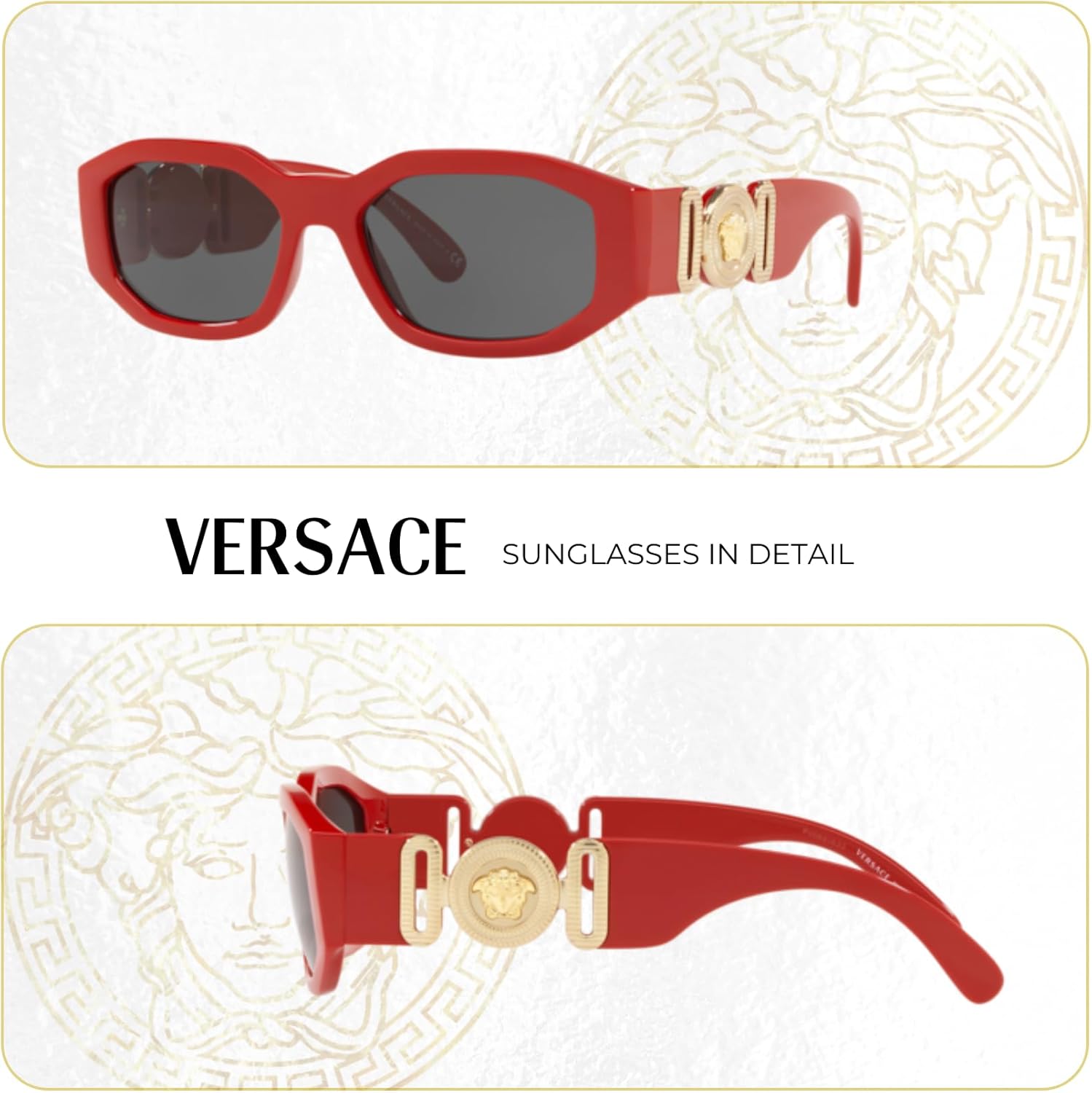 Versace VE4361 Rectangular Sunglasses For Men For Women +BUNDLE with ACCESSORY EYEWEAR KIT - Image 5