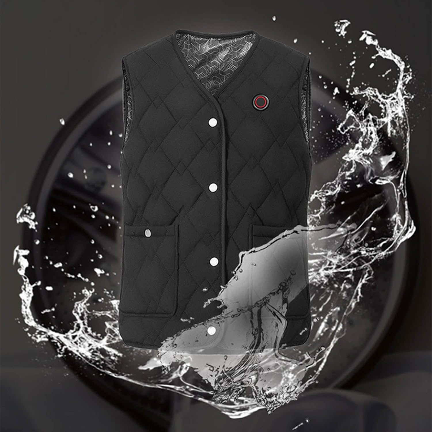 [Yidaify] 電熱ベスト メンズ ヒーター 大きいサイズ Ⅴネック インナーベスト 丸洗い可能 ジャケット 冬服 発熱 防寒対