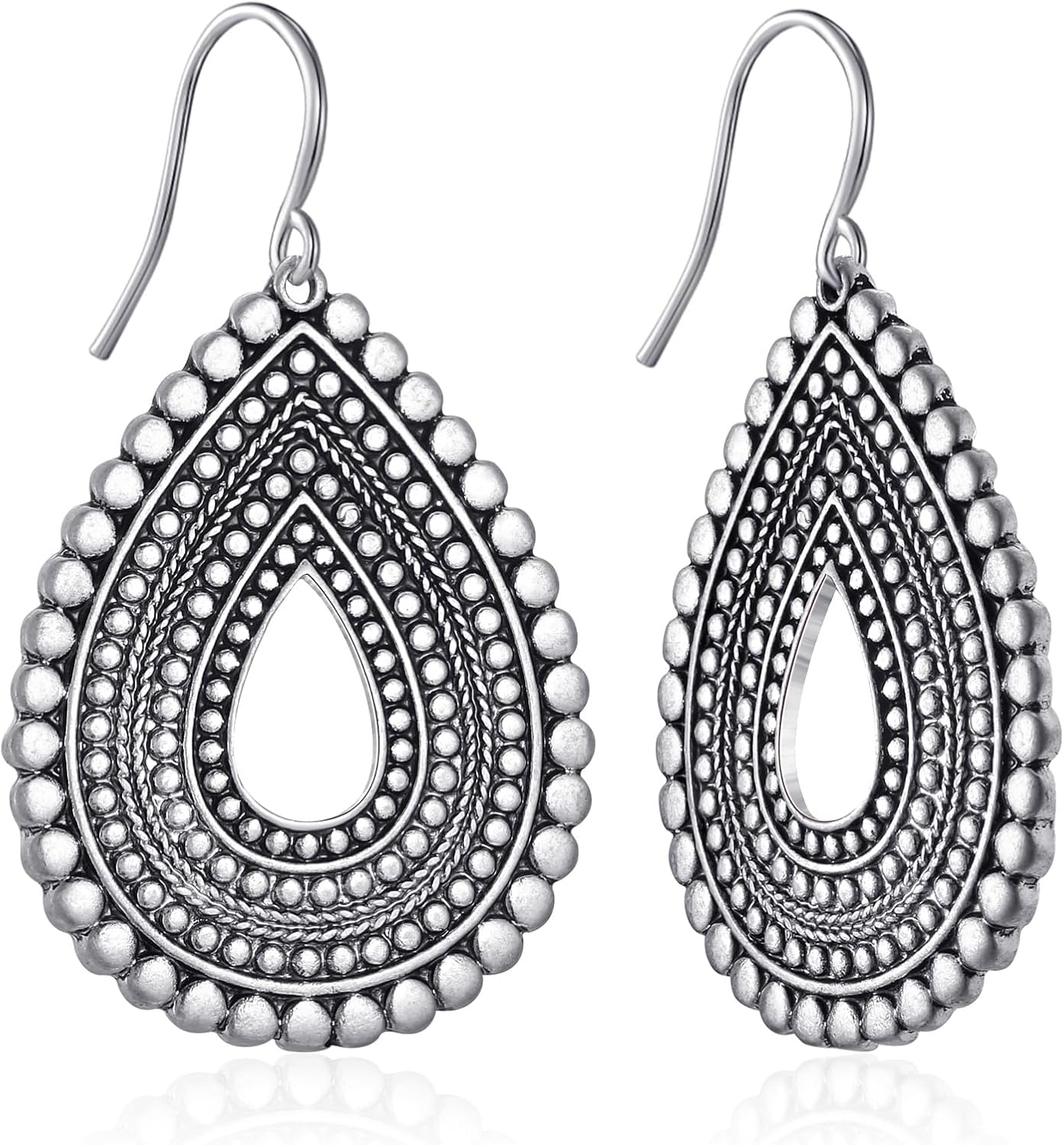 LILIE&WHITE Burnt Gold Boho Earrings For Women Antique Silver Disc Dangle Earrings Vintage Snake Dangle Earrings Fashion Jewelry