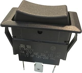 Gardner Bender GSW-46 Rocker Switch (DPDT) 20A 125V On/Off/On, Small