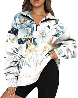 Easy Fall Pullover Women Crops Office Long Sleeve Cool Crewnec Loose Full Zip Floral Polyester Tops Women