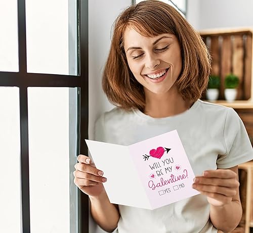 Miniatura 5 de D4DREAM Tarjetas de felicitación de San Valentín para ella, Will You Be My Galentines, tarjeta de felicitación de San Valentín para amigos, mejor