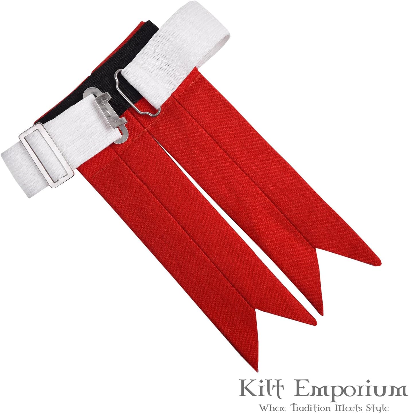 Adjustable Kilt Flashes for Men - Heavy Buckle, Plain & Tartan - Image 7