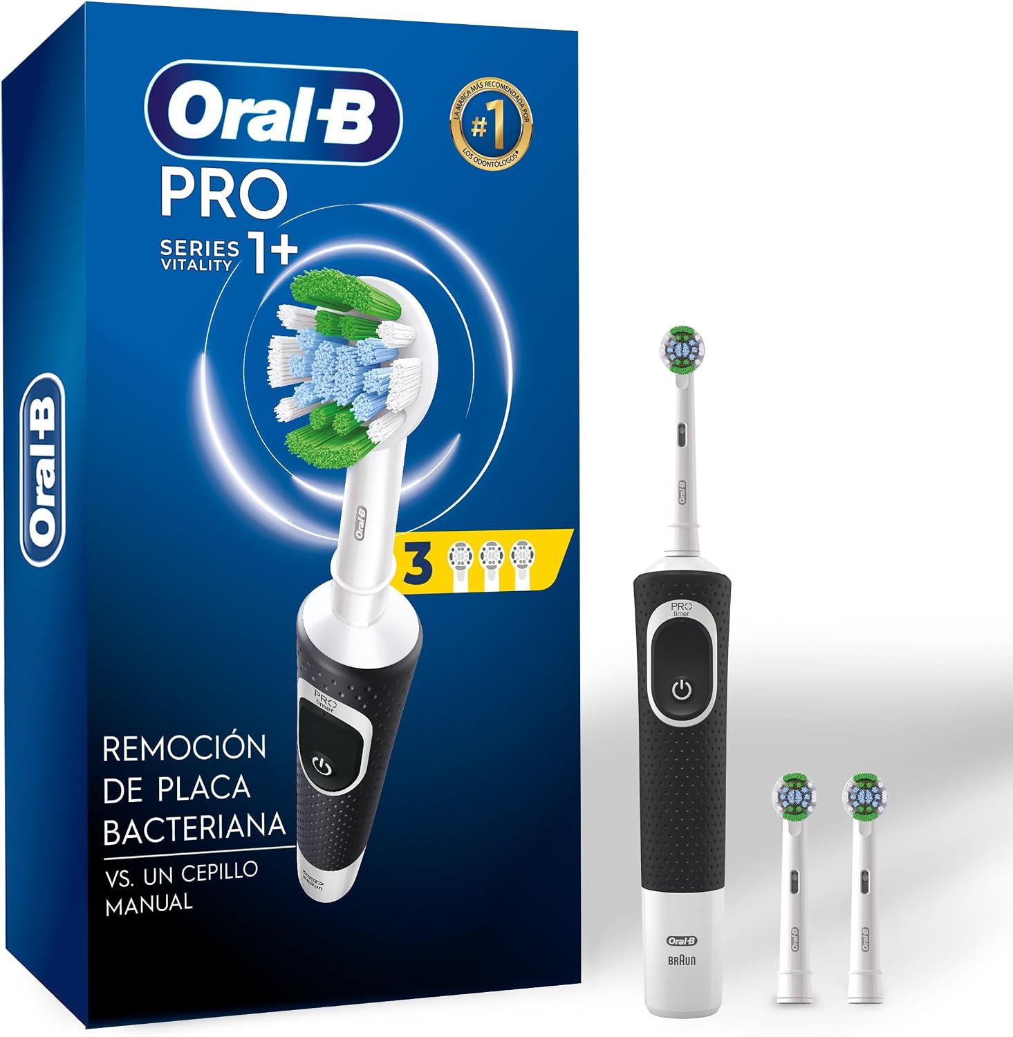 Oral-B PRO Series 1+ Cepillo de Dientes Eléctrico Cabezal Redondo ...