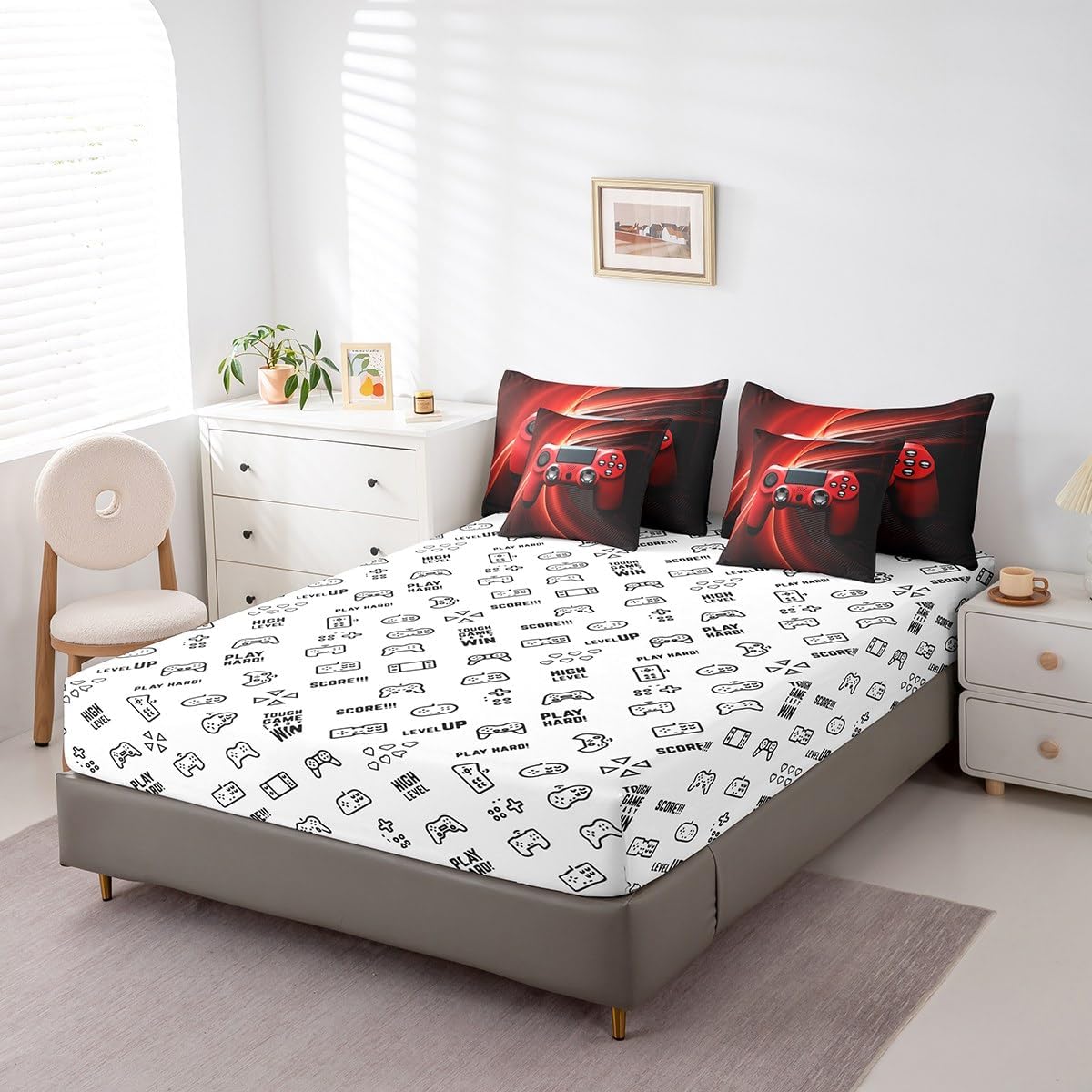 Feelyou Gamepad Bedding Set Twin Size 7 Pieces for Boys Teens image 5