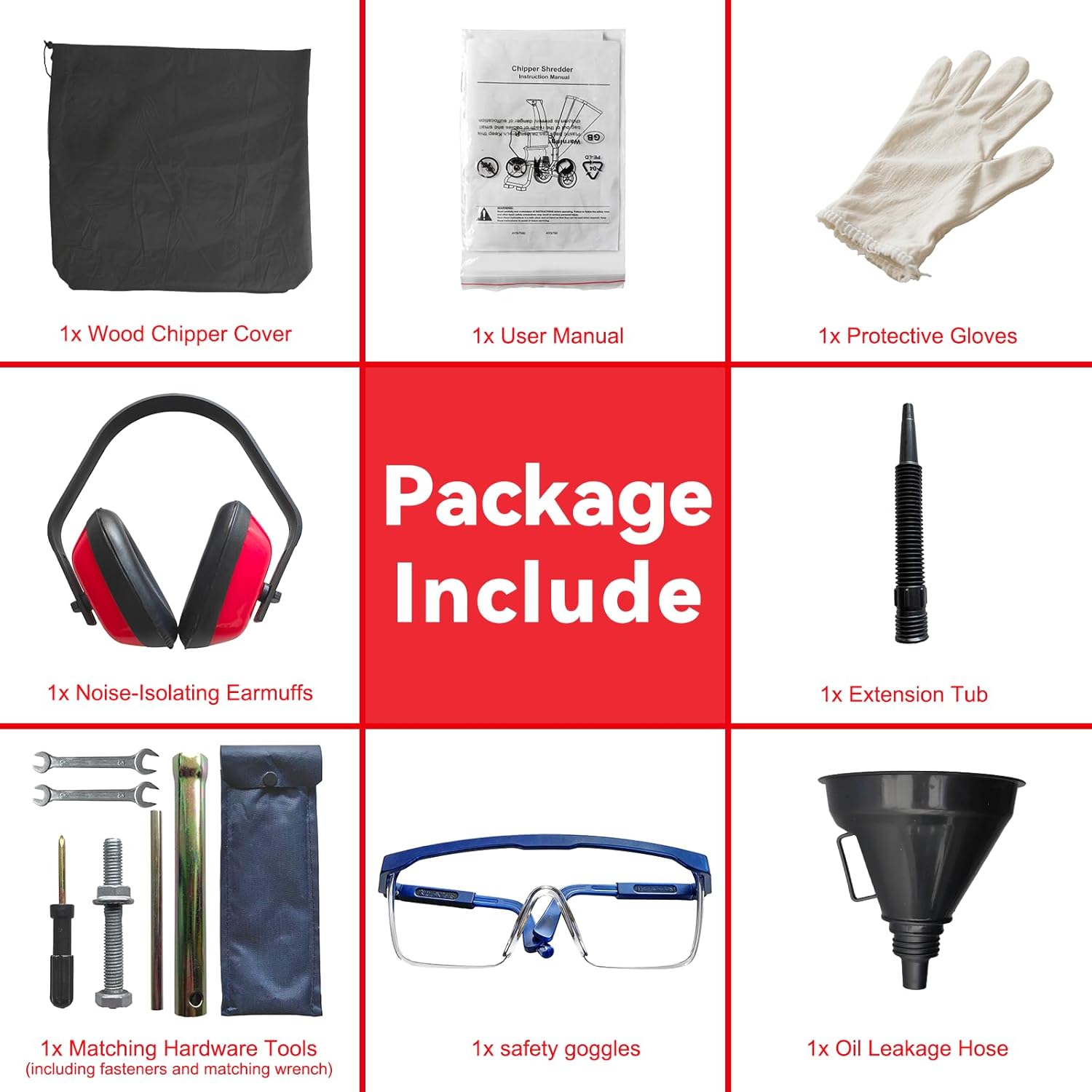 Wood Chipper Shredder Mulcher, 7 HP 212cc Gas-Powered Heavy Duty Engine, 3-Blade Disc Cutter, 10" Large Wheels for Easy Mobility, for Garden, Orchard, Courtyard, Farm