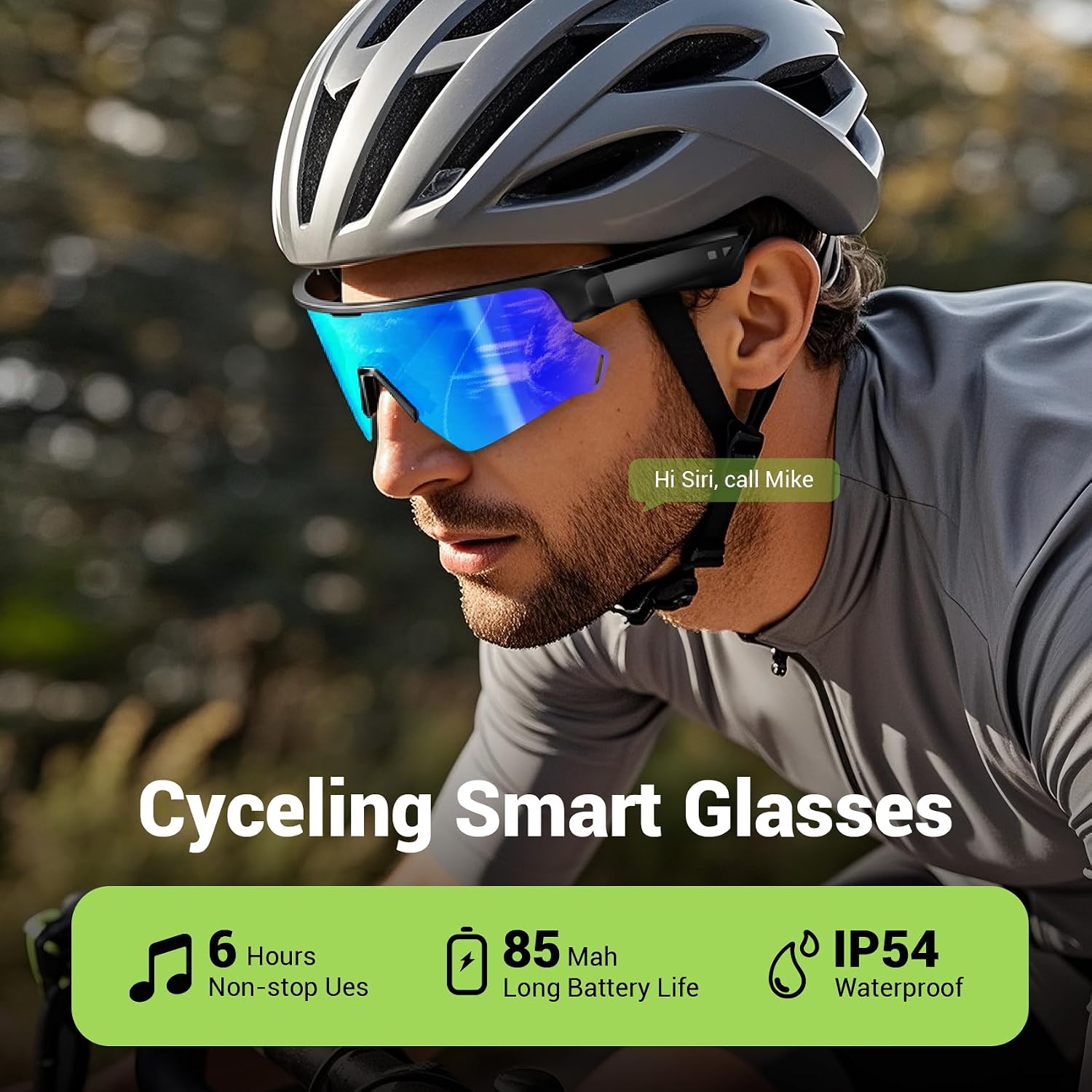 Blackview Polarized Sports Smart Sunglasses for Men and Women, UVProtection, 5.4 Bluetooth Glasses for Cycling Driving