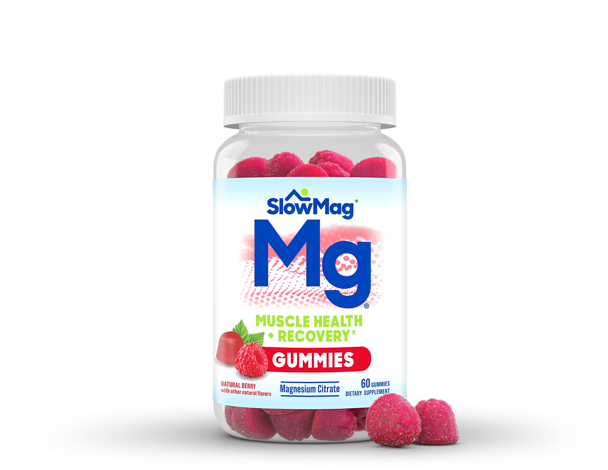 Buy SlowMag Mg Muscle + Recovery Gummies, Magnesium Citrate in 60ct