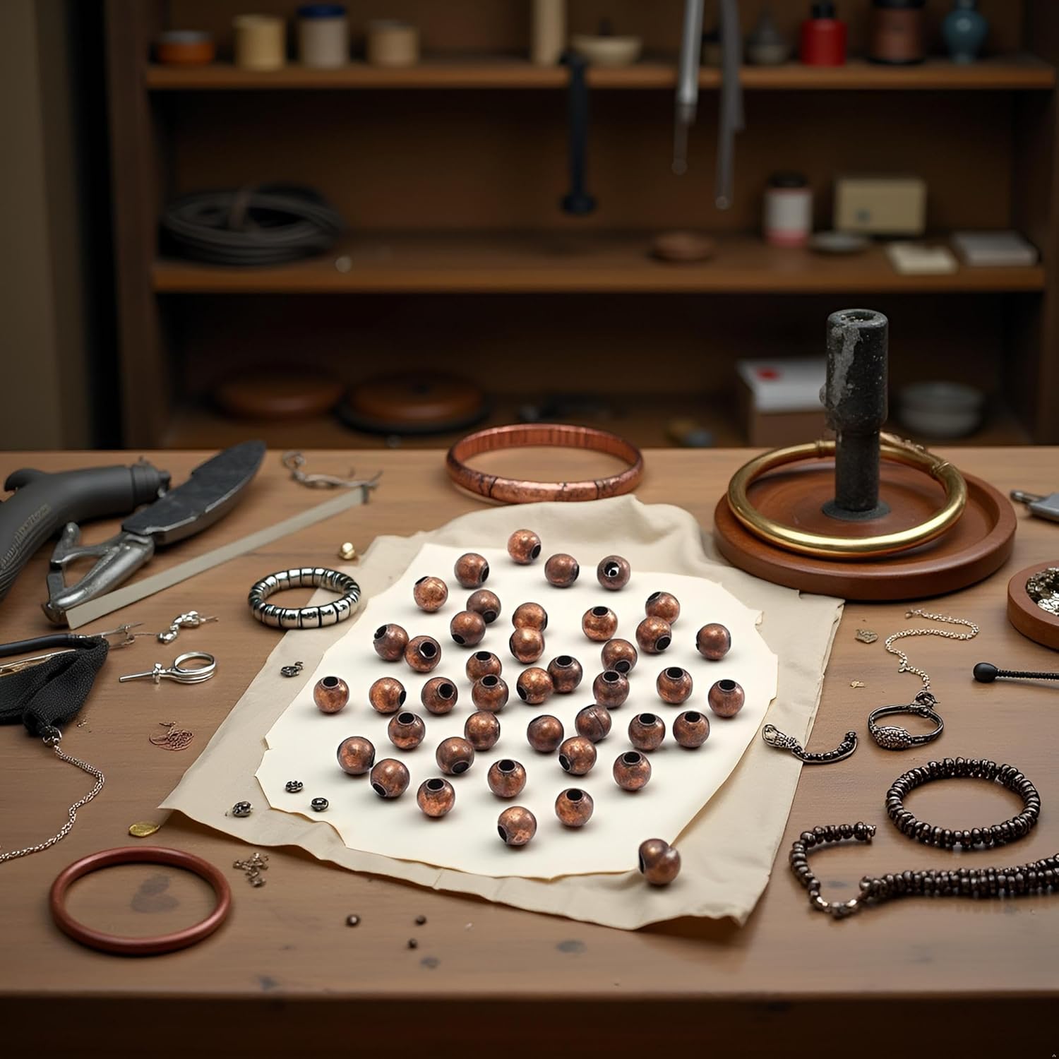 300Pcs/lot 3mm Antique Copper Round Spacer Beads Smooth Ball End Seed Metal Beading and Jewelry Making Findings Accessories Supplie Beads and Bead Assortments (0.12inch) - Image 2