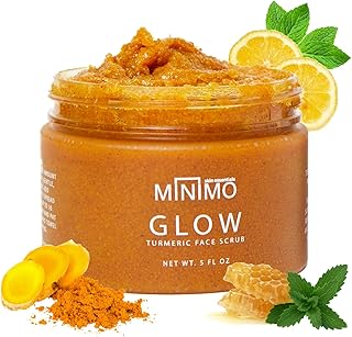 Minimo Glow - Exfoliante facial de cúrcuma (e...