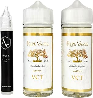 RIPE VAPES VCT 2本セット 120ml×2Pcs 240ml ライプベイプス ブイシーティー WVSJオリジナルユニコーンボトル付 電子タバコ リキッド VAPE バニラカスタード タバコ ニコチンフリー ノーニコチン ニコチンフリー