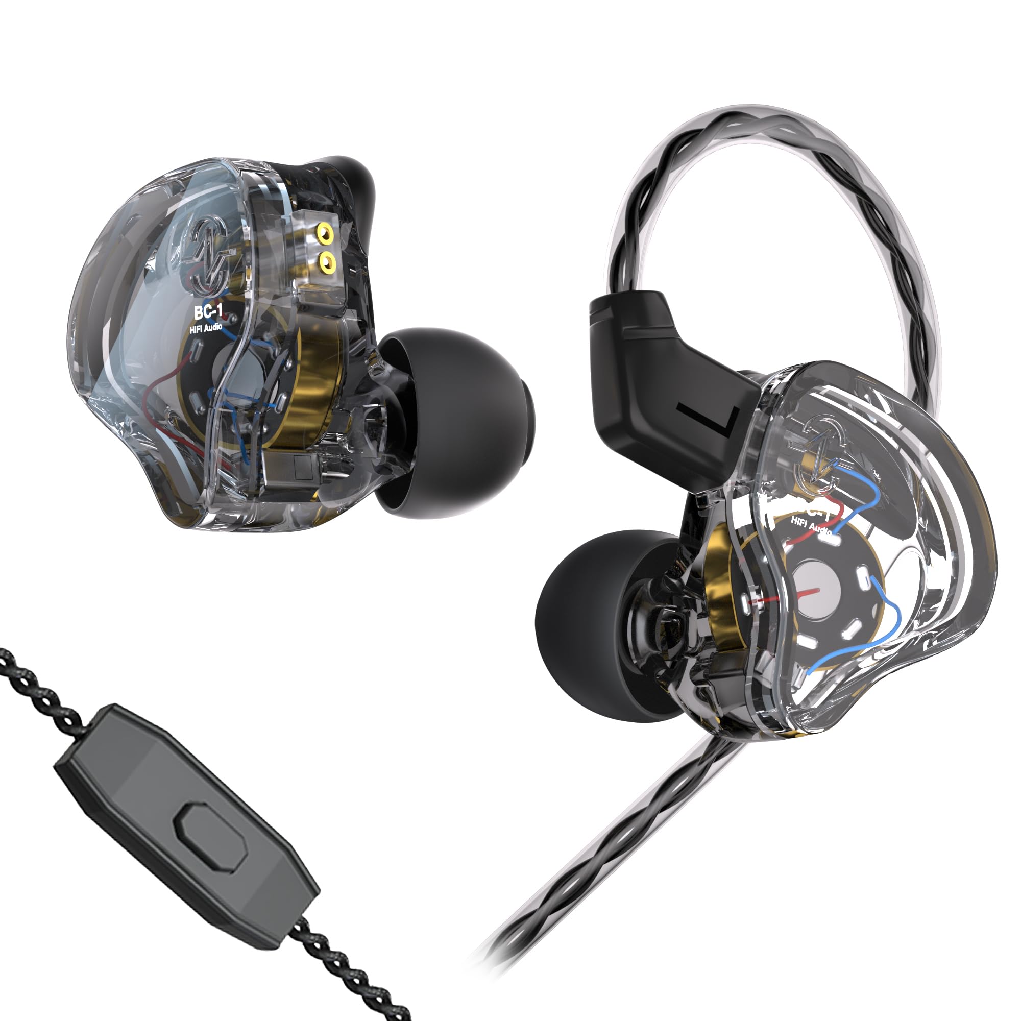 CCZ Melody Gaming Earbuds Wired in Ear Hearphone with Microphone IEM HIFI Bass with 1DD 1…