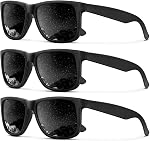 KALIYADI Sunglasses-Men Lunettes de soleil polarisées pour hommes Femmes Classic Matte Black Frame UV Protection 3pack