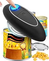 KITCHENMUH One Touch Electric Can Opener for Seniors with Arthritis - Fits All Cans, Smooth Edge, Battery Operated