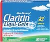 Claritin Liqui-Gels 24 Hour Allergy Relief, Non-Drowsy Allergy Medicine, Loratadine Antihistamine Capsules, 30 Count