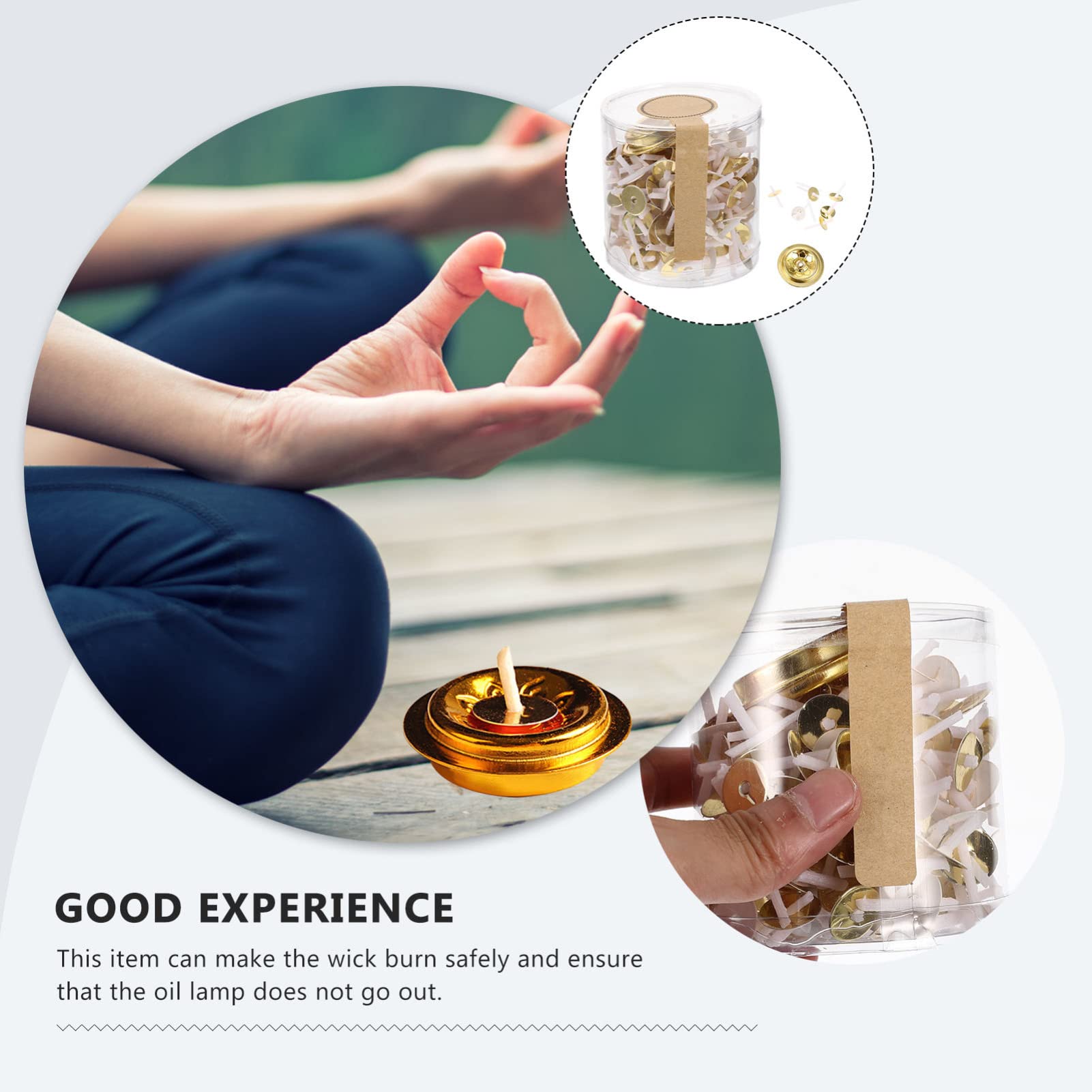 10 Supporti Galleggianti Per Stoppini - In Metallo Dorato, Per Lampade A Olio E Candele - Foto 5