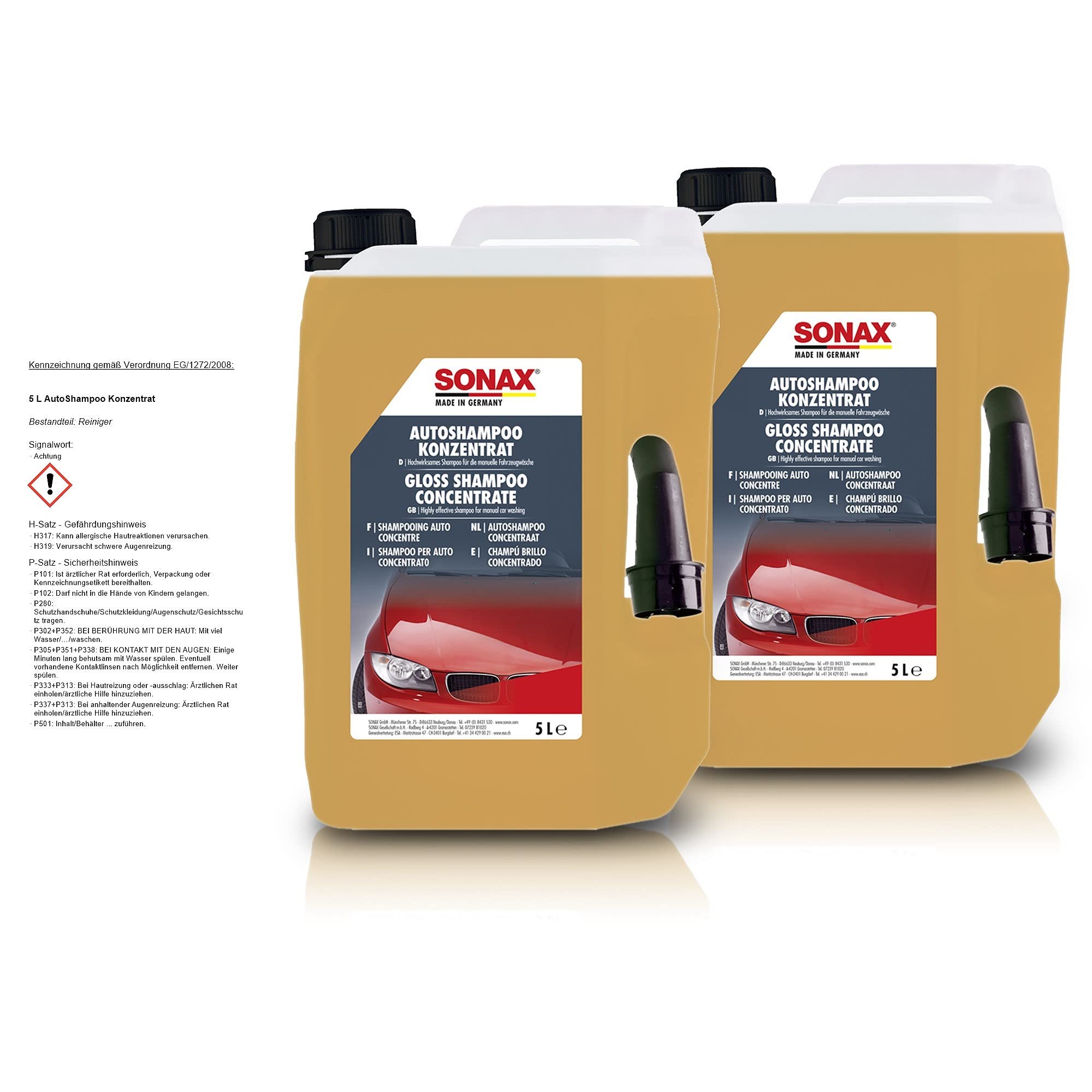 SONAX 2X 03145000 AutoShampoo Konzentrat 5L