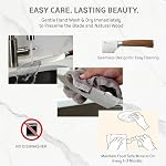 Kangdelun 15-Piece Ultra Sharp Kitchen Knife Set, 50Cr15MoV High-Carbon Steel Blades, Torrefied Wood Handles, Ergonomic Design, Space-Saving Black Wood Block, Easy Hand Wash, Gift Box
