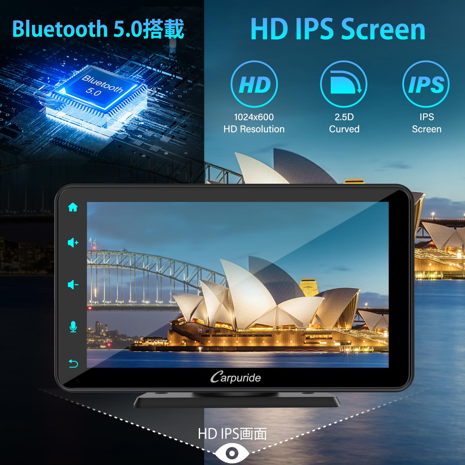 Carpuride HDディスプレイ10.3インチIPSタッチスクリーン Amazon.co.jp: ポータブル カーナビ Carpuride ディスプレイ カー