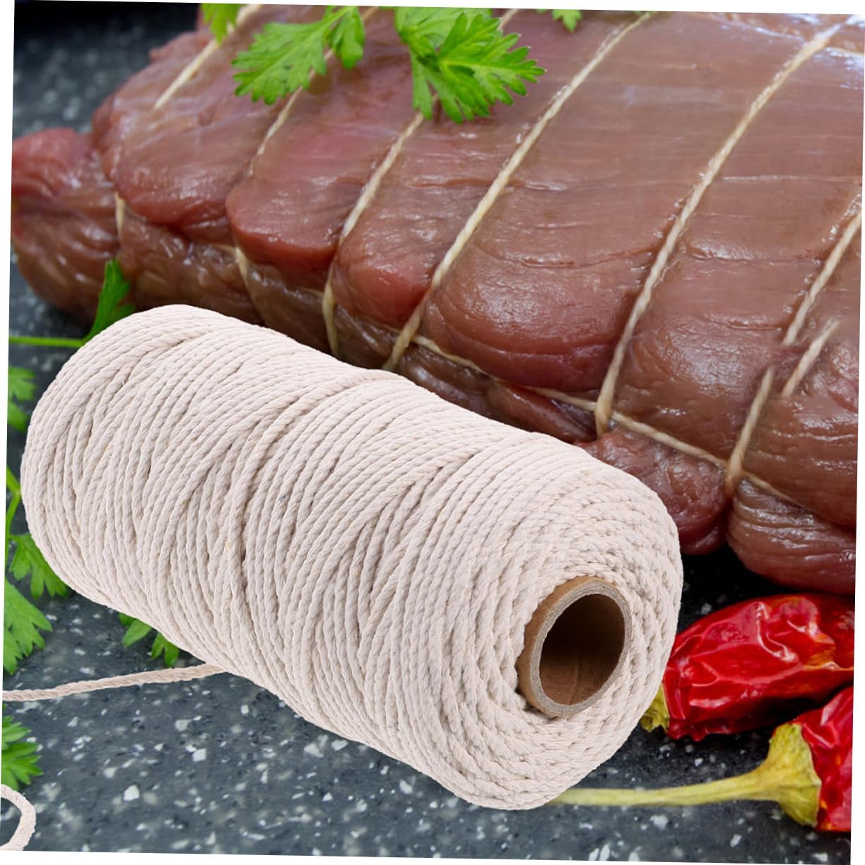 Cooking Twine for Meat 2 Rolls Cotton String Kitchen Twine for Roasting for Meat Wrapping Sausage Tie up