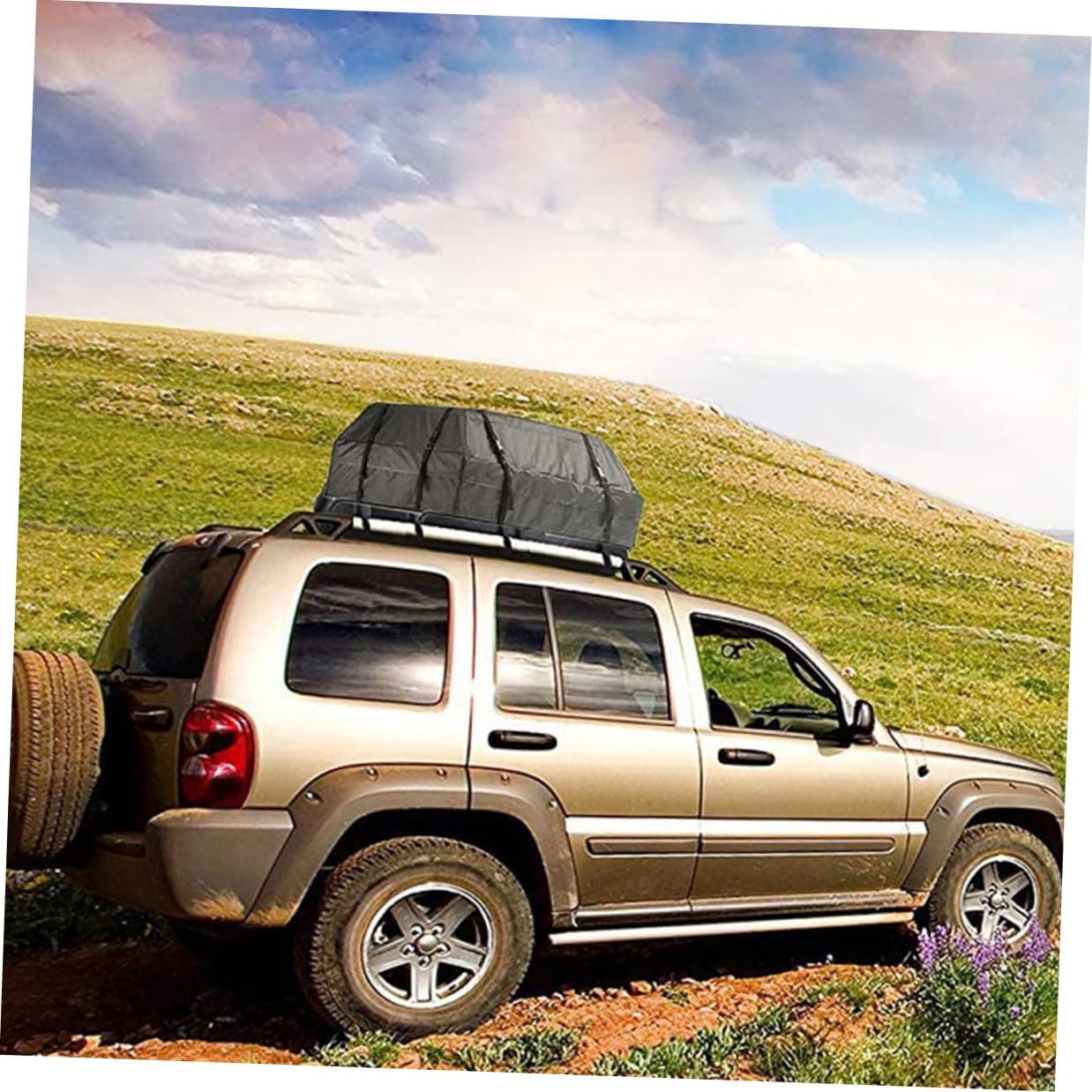 Car Roof Cargo Bag Capacity Oxford Wear-Resistant Rooftop Carrier Pouch for SUV Sedan Travel Luggage Protection