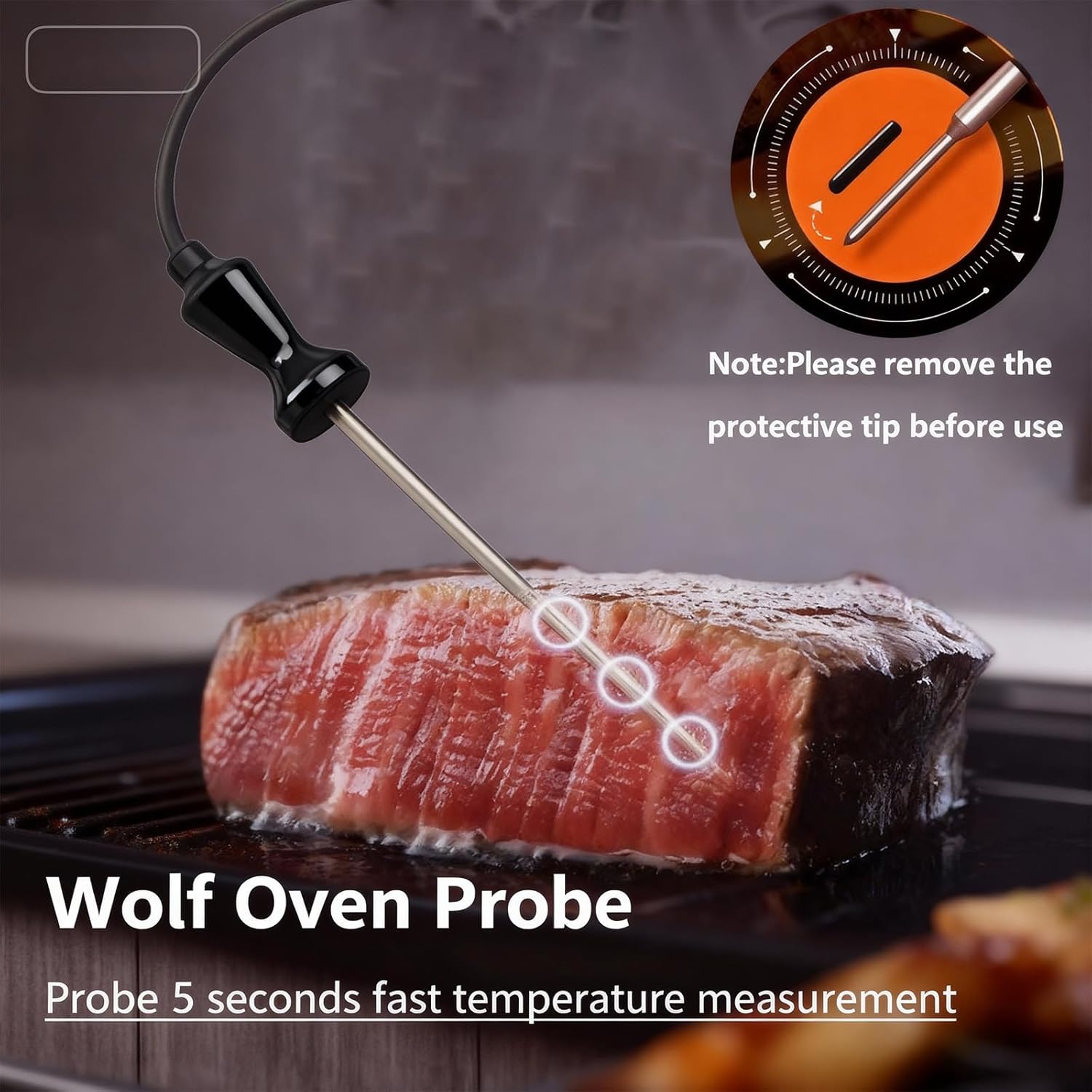for Wolf Oven Probe 00492332 Wolf Oven Temperature Probe Replacement 00755060 92332 AP3775647 AP3194240