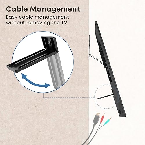 Miniatura 7 de Soporte de pared para TV ultradelgado adecuado para 37-80 Micro-Gap Flat 165lbs Max VESA 23.622x15.748 in Compatible con perfil diseñado para