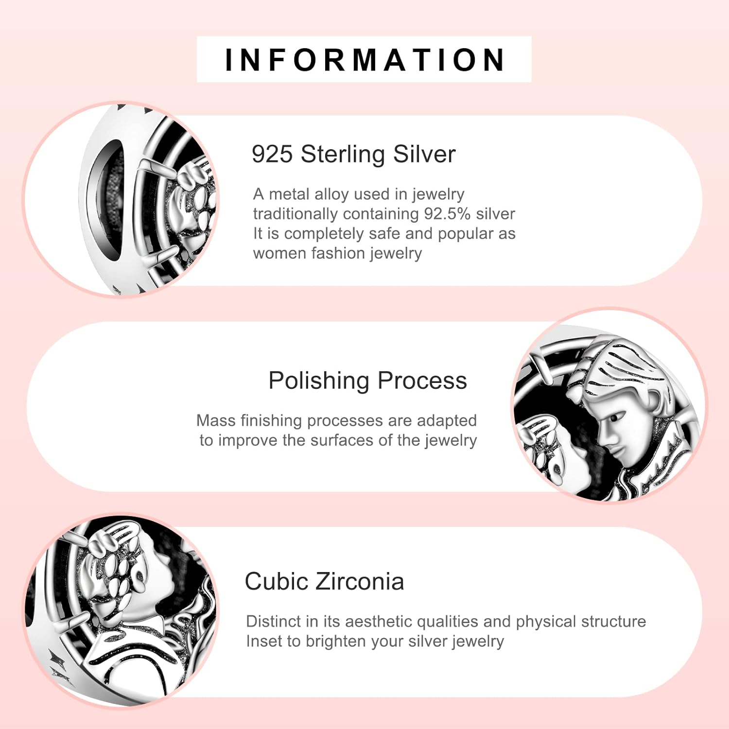 Han Solo & Princess Leia Kiss Charms 925 Sterling Silver Openwork Bead for Bracelets - Image 5