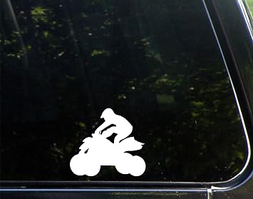 ATV - 4" x 4" - Vinyl Die Cut Decal/Bumper Sticker for Windows, Cars, Trucks, Laptops, Etc.