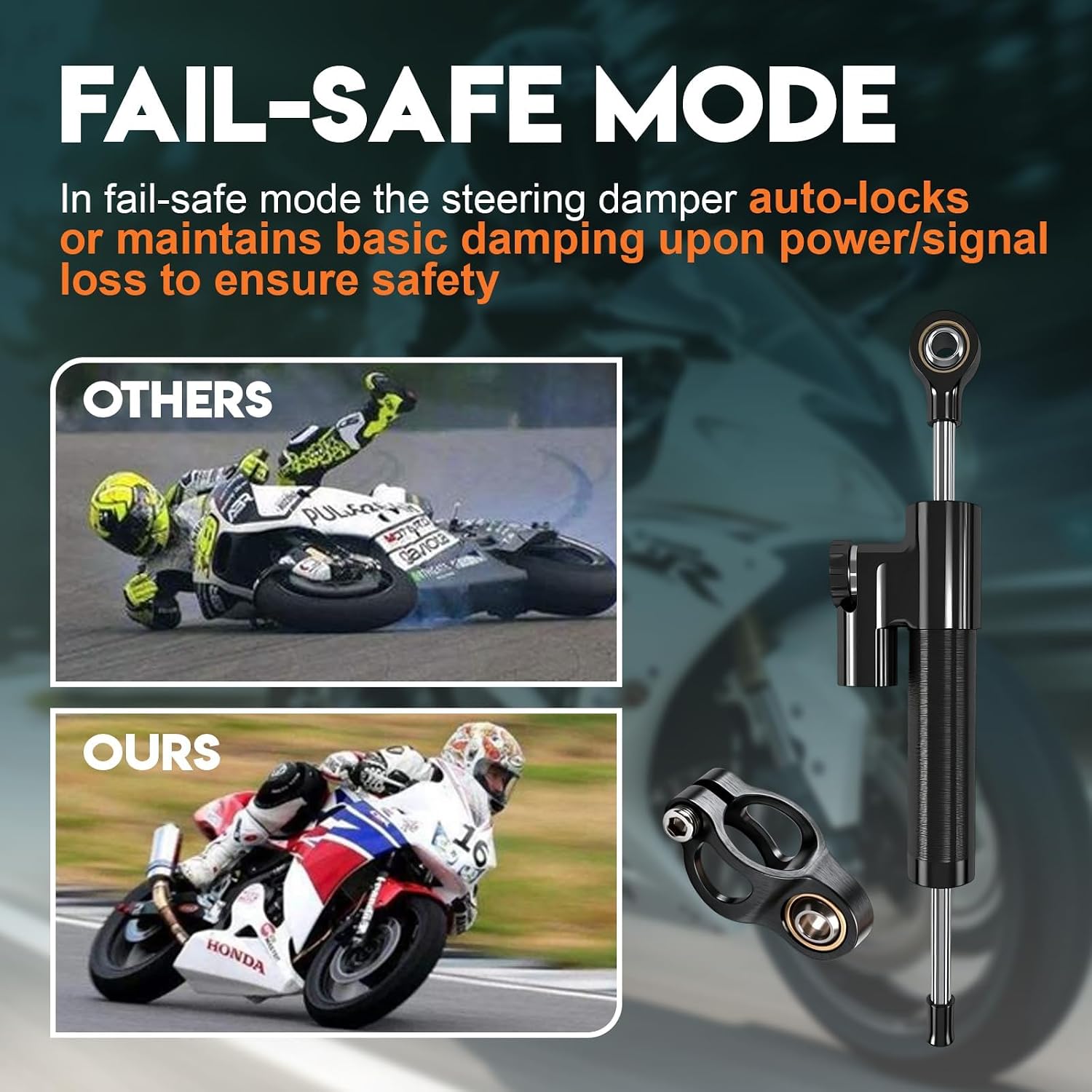 10-Inch Universal For Motorcycle Steering Damper Stabilizer Steering Stabilizer for R3 R6 R15 R125 R25 FZ1 FZ8 FZ09 MT09 ZX6R ZX14R GSXR600 CBR600RR 1000RR CB400 CB1000 GSX1300R (Black)