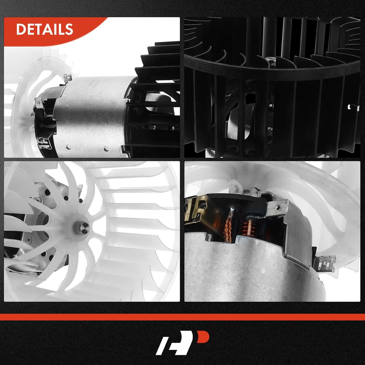 A-Premium Front HVAC Heater Blower Motor Assembly Compatible with BMW 325 1986-1988, 318i 1984-1985/1991-1992, 318is 1991, 325e 1984-1987, 325es 1986-1987, 325i, 325is, 325iX, M3, Z3