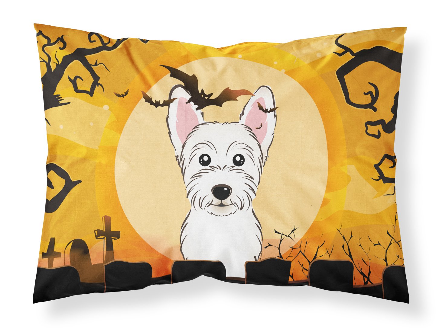 Taie d'oreiller Westie Halloween grand format : finissez-en avec le linge de lit terne